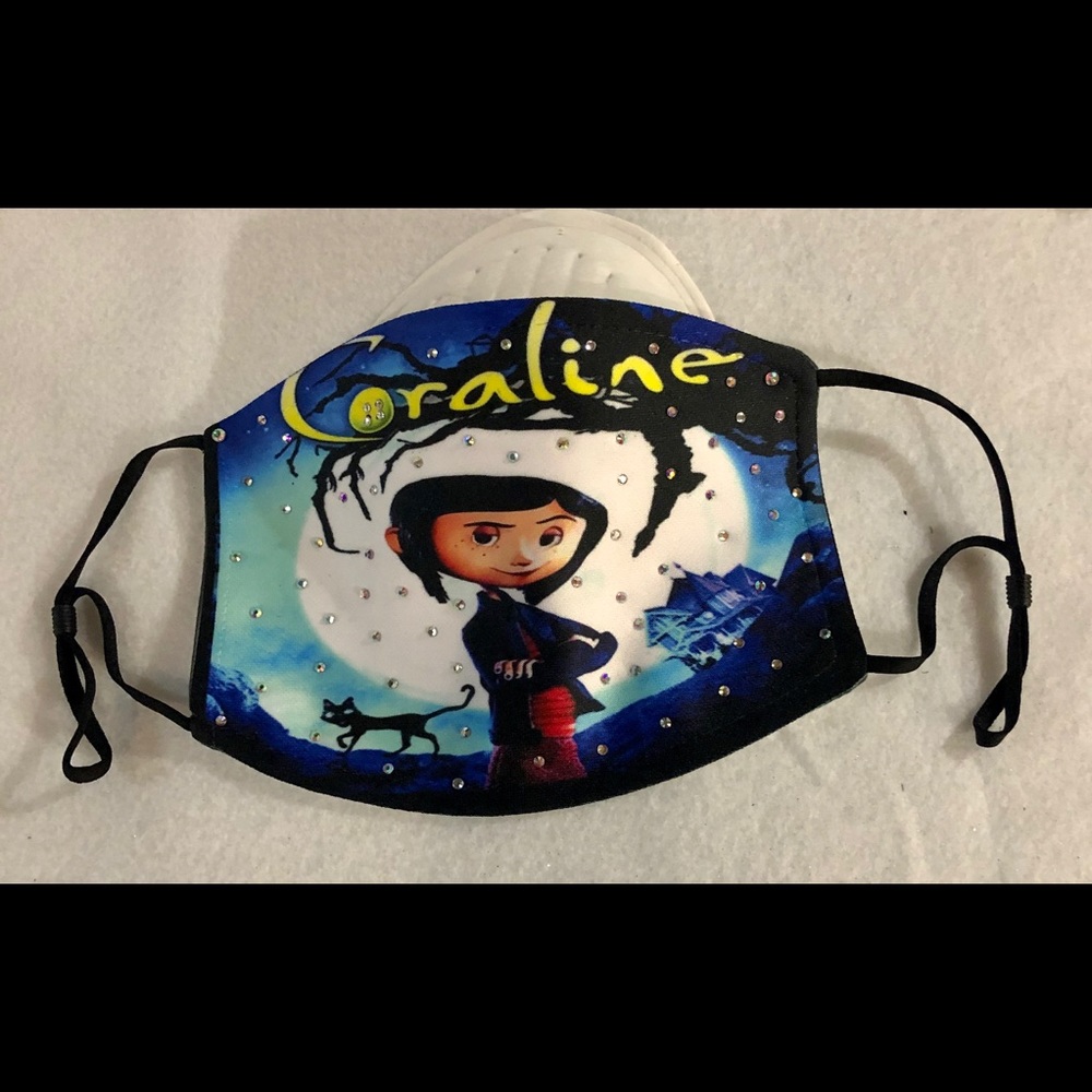 Coraline face mask with bling